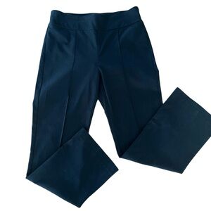 J. McLaughlin Navy Straight Leg Seamed Stretchy Pants Back Pockets Size 10
